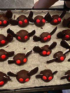 Una foto de Brownies trufas de murciélagos