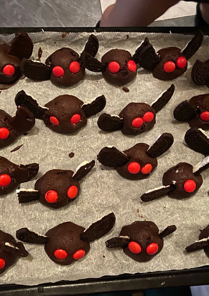 Una foto de Brownies trufas de murciélagos