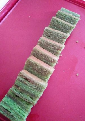 Foto resep Lapis legit pandan ekonomis