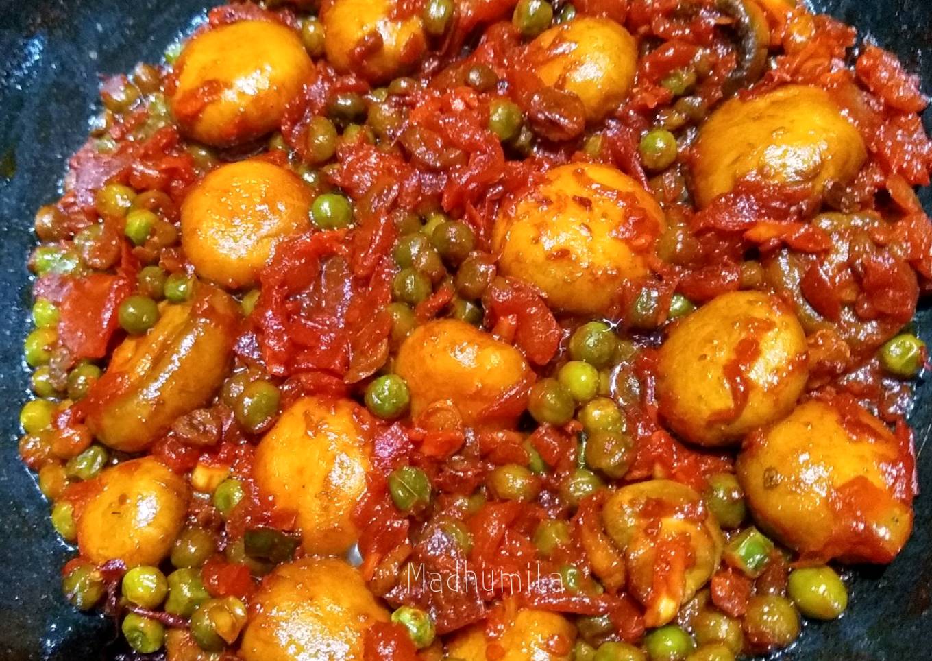 Garlic Peas Mushrooms