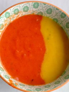 Une photo de Soupe duo de poivrons