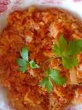 Col (repollo) con tomate
