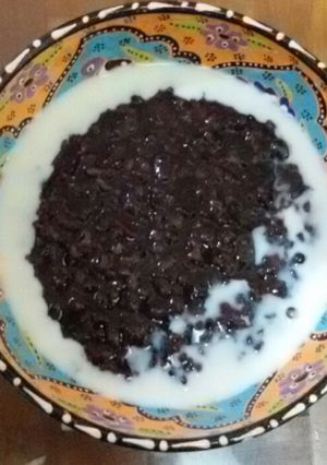Foto resep Bubur Ketan Hitam Susu ala bu Dee (tanpa santan)