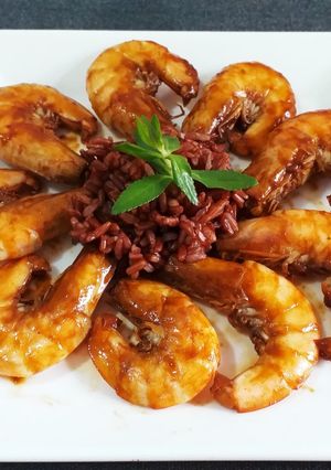 Hình của món Tép kho khô.