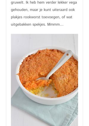 A picture of Zuurkoolschotel zoete aardappel.