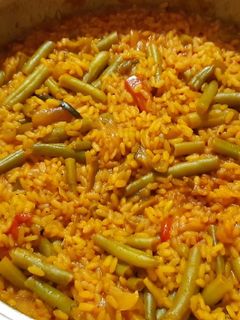 Una foto de Arroz de judías verdes