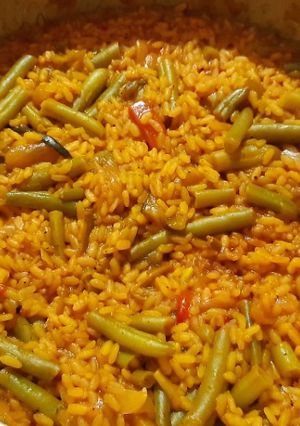 Una foto de Arroz de judías verdes