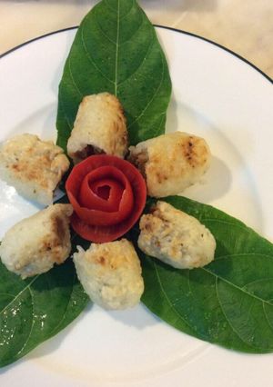Hình của món Bánh nếp nướng chay.