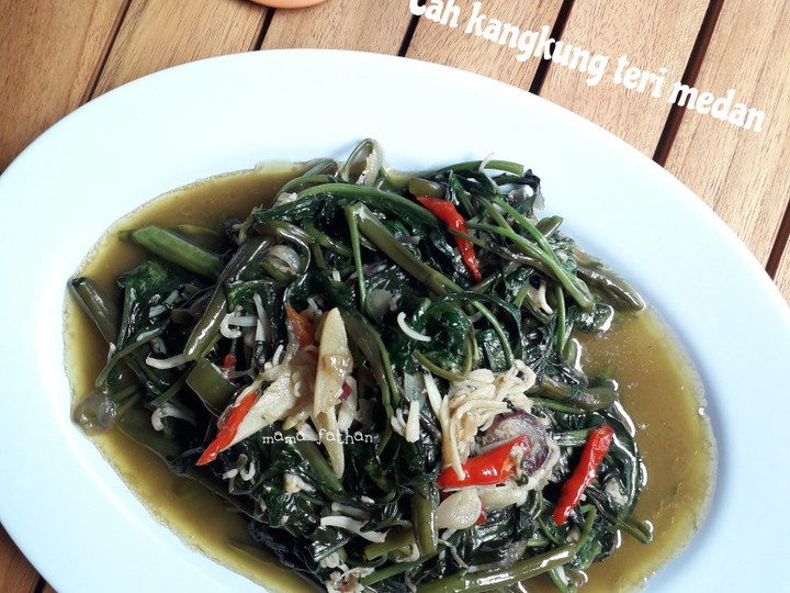 Cara Gampang Membuat Cah kangkung teri medan Anti Gagal