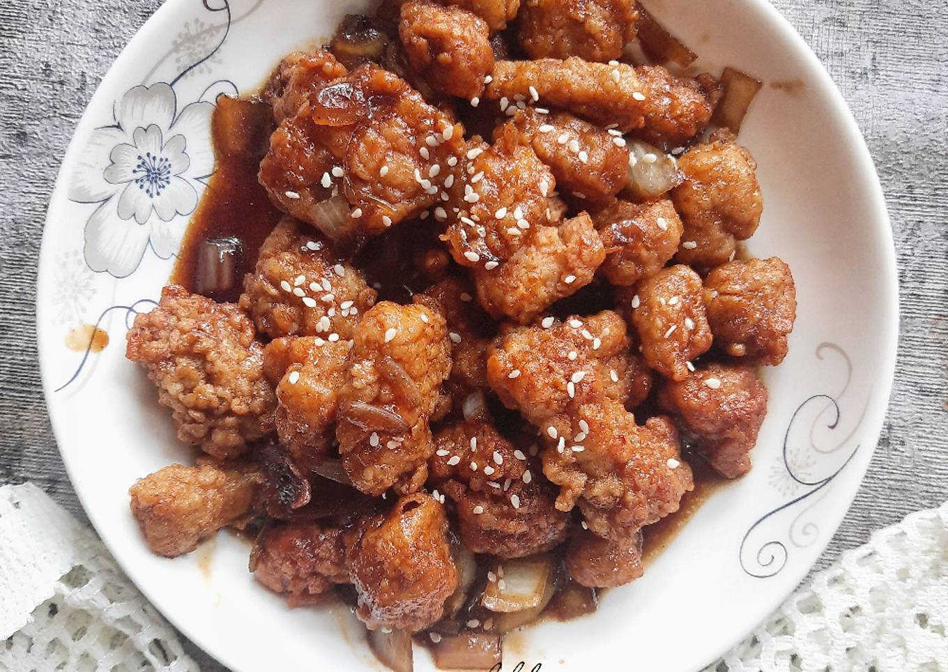 Ayam crispy lada hitam
