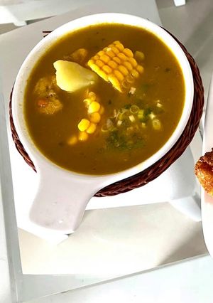 Una foto de Delicioso sancocho campesino😋