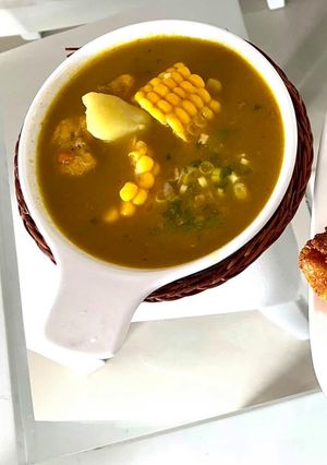 Una foto de Delicioso sancocho campesino😋