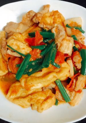 Hình của món Đậu thịt sốt cà chua.