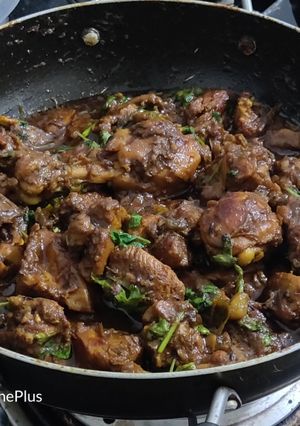 A picture of Brown less oil Chicken.
