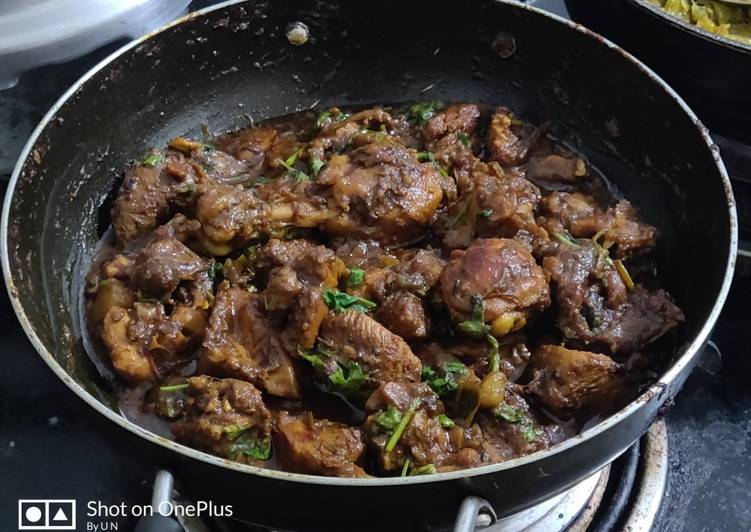 Recipe of Quick Brown less oil Chicken