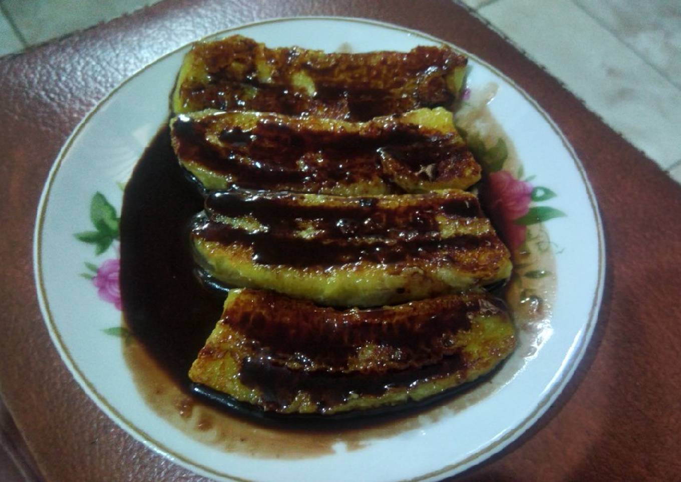 Pisang bakar teflon + Saus Coklat (Snack Diet)