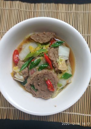 Foto resep Tumis Sawi putih bakso