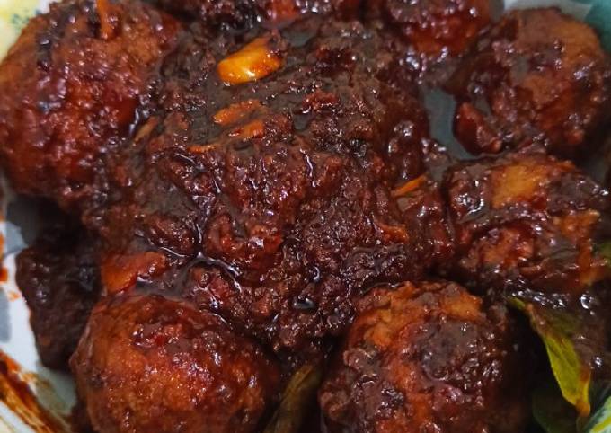 Ini dia! Resep gampang membuat Bola daging sambel rujak dijamin sesuai selera