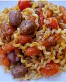 Fusilli lunghi con ragú de butifarra