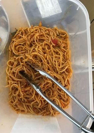 A picture of Fried Spaghetti.