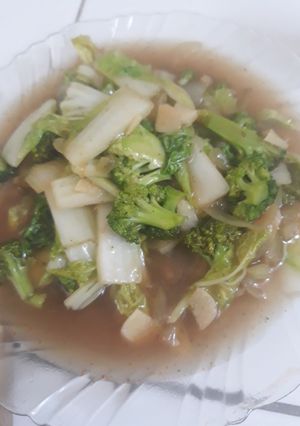 Foto resep Tumis sawi putih dan brokoli ala solaria