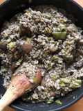 Simple mushroom and leek risotto