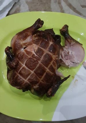 A picture of Smoked whole chicken.