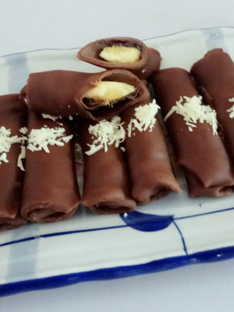 Cara Memasak Dadar gulung coklat piscok…😍😍 Gampang