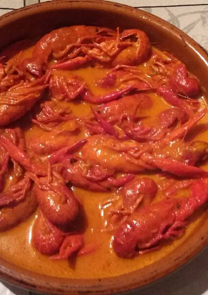 Una foto de Cangrejos de río en salsa