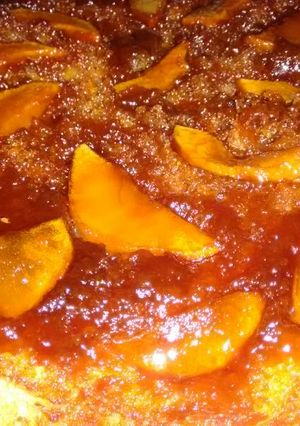 Una foto de Torta invertida de manzana 🍎