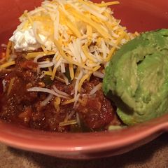 A picture of Thanksgiving Style Paleo Chili.