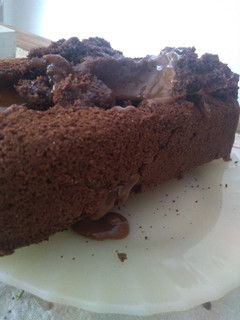 Una foto de Budín súper chocolatoso con dulce de leche😍