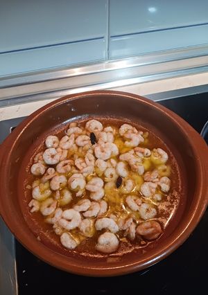 Una foto de Gambas al ajillo