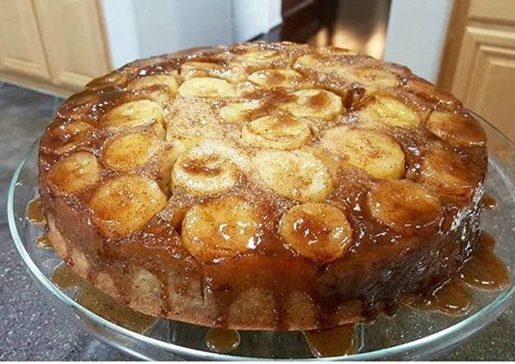 Bananas Fosters Upside down cake
