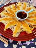 Crispy Skillet Potstickers with Spicy Sesame Sauce