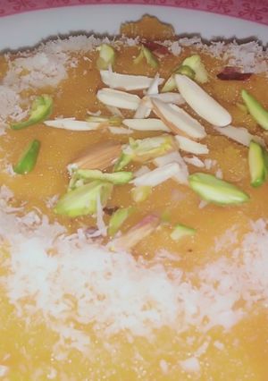 A picture of Soji ka halwa.