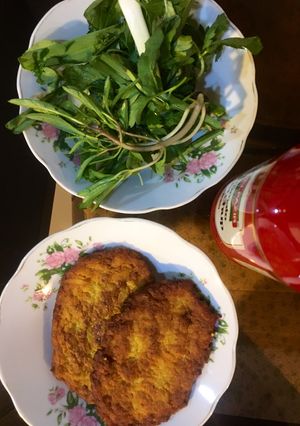 عکسی از دستور کتلت گیاهی🥔🧅🥚🌱🌱🌱☘️☘️☘️