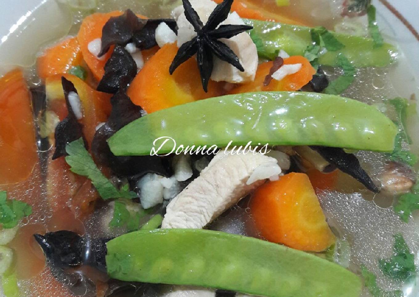 Sup ayam sayur sederhana