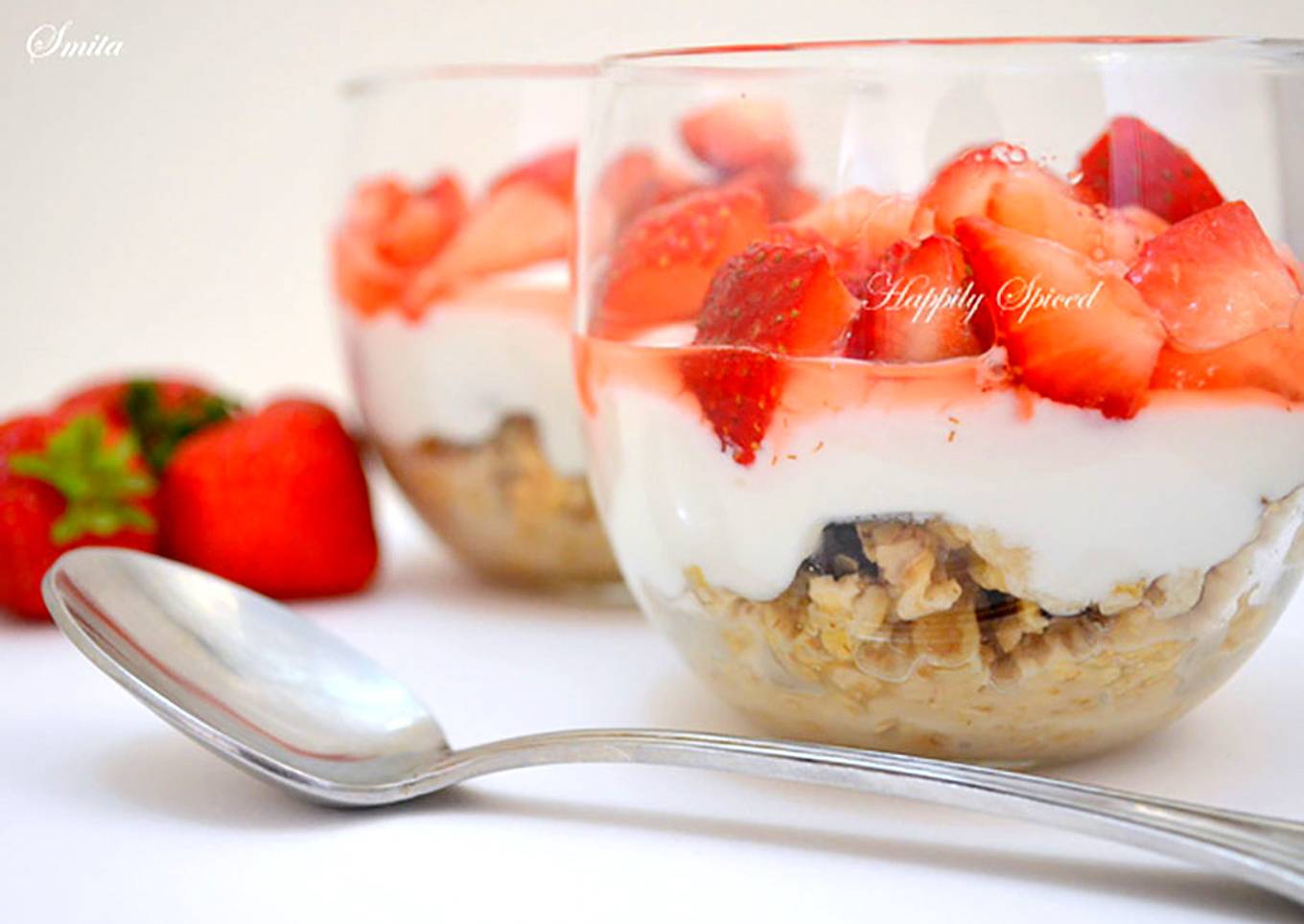 Maple Walnut Muesli with strawberries