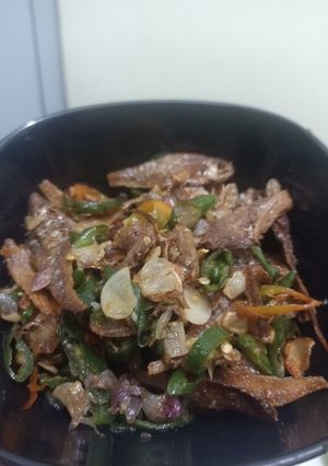 Foto resep Ikan Asin Cabe Ijo
