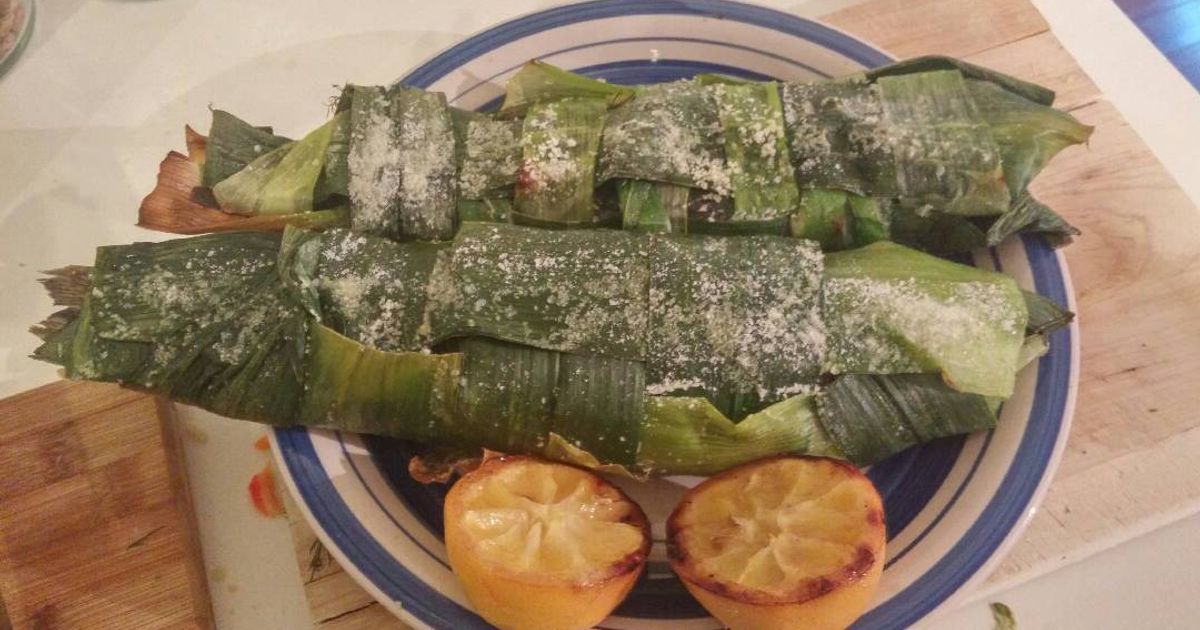 Leek Wrapped Salt Cured, Leek Wrapped Trout, Stuffed With Couscous Pilaf Recipe By ...