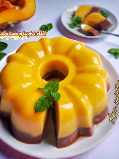 Foto resep Puding Labu kuning Lapis Coklat
