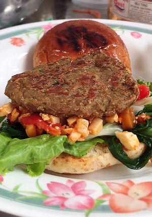 รูปของ ลูกชิ้น/steak มังสวิรัติ homemade