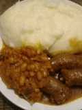 Wors stew with chakalaka