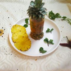 A picture of Pineapple rasam.
