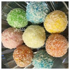 A picture of Rainbow Coconut Balls.
