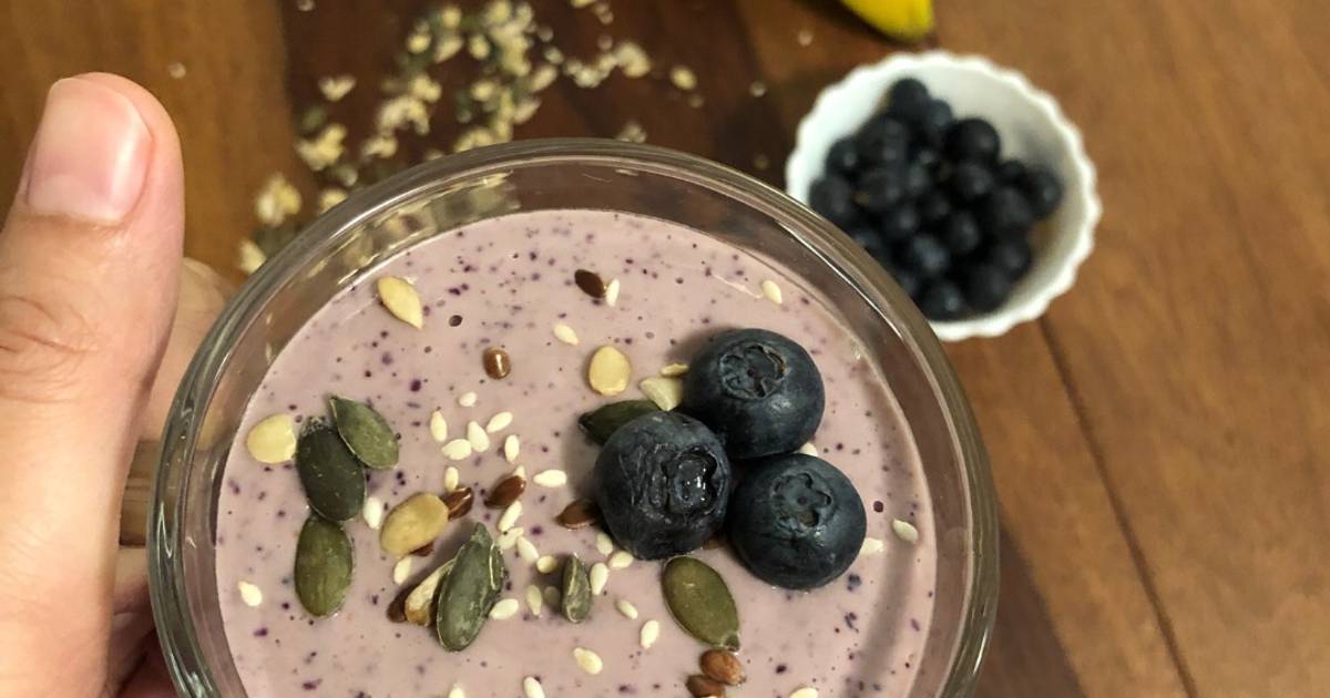 Banana Blueberry Smoothie – Blueberry Yogurt Smoothie Recipe by  MadAboutCooking - Cookpad