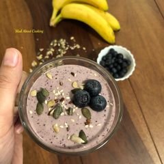 A picture of Banana Blueberry Smoothie – Blueberry Yogurt Smoothie.