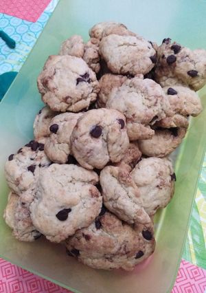 Una foto de Galletas de mantequilla sin lactosa y pepitas de chocolate