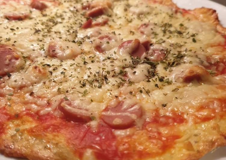 Pizza con base de pollo